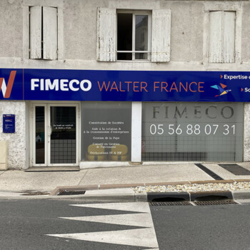 Enseigne Fimeco Belin-Béliet en tôle tablette Enseigne Fimeco Belin-Béliet en tôle tablette