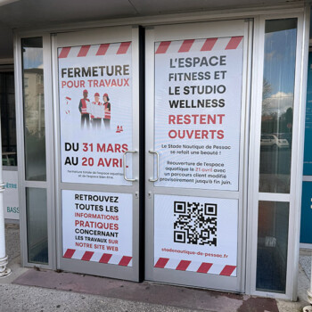 Marquage travaux Vitrophanie - Marquage travaux