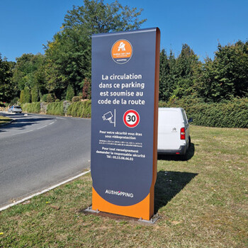 Totem sticker Auchan Bouliac Signalétique Totem sticker Auchan Bouliac