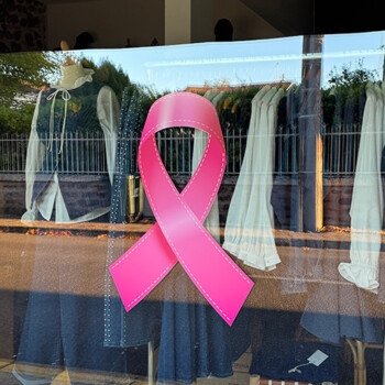 Stickers vitrine "Octobre rose" Vitrophanie - Stickers vitrine "Octobre rose"