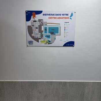 Plan d'évacuation sur alu composite Impression numérique : impression d'un plan d'évacuation sur alu composite