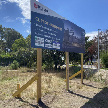 Panneau de chantier commercialisation Signalétique Panneau de chantier commercialisation