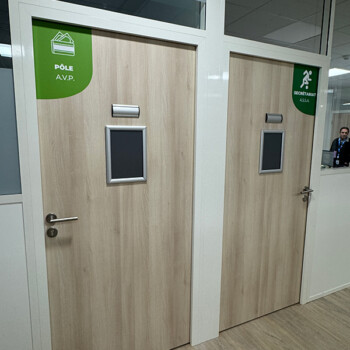 Signalétique porte de bureau Signalétique porte de bureau